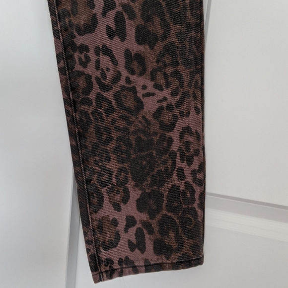 Prosperity Leopard Print Skinny Jeans Five Pocket Non Stretch Brown Black 29 NWT - Picture 11 of 16